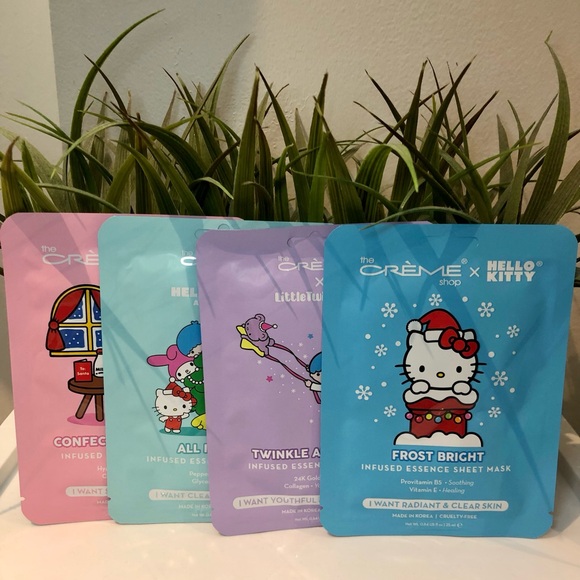 BNIB The Crème Shop Hello Kitty Hello Holiday Sheet Mask Set (4pc) - Picture 6 of 7
